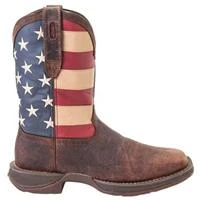 Rebel Men's 11-in. Patriotic Pull-on Western Boots, Size 9, Brown With Union Flag