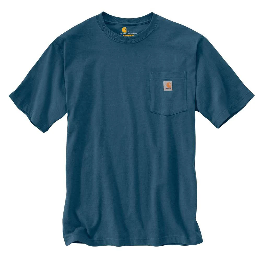 Men's Workwear Pocket Short Sleeve T-shirt, Stream Blue, X-large