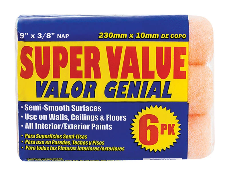 Premier Polyester 9 in. W X 3/8 in. Paint Roller Cover 6 pk