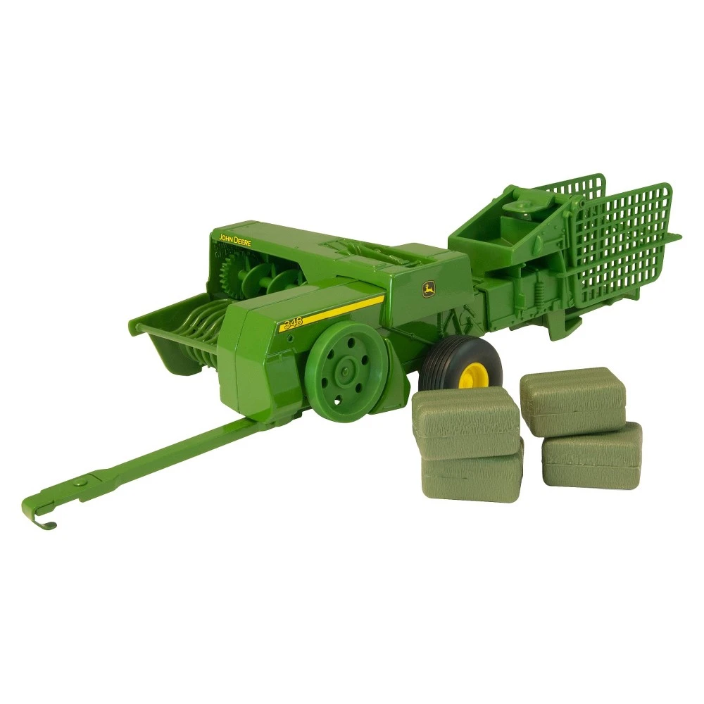 1/16 Scale John Deere 348 Square Baler With 4 Bales - Die-cast Metal Replica