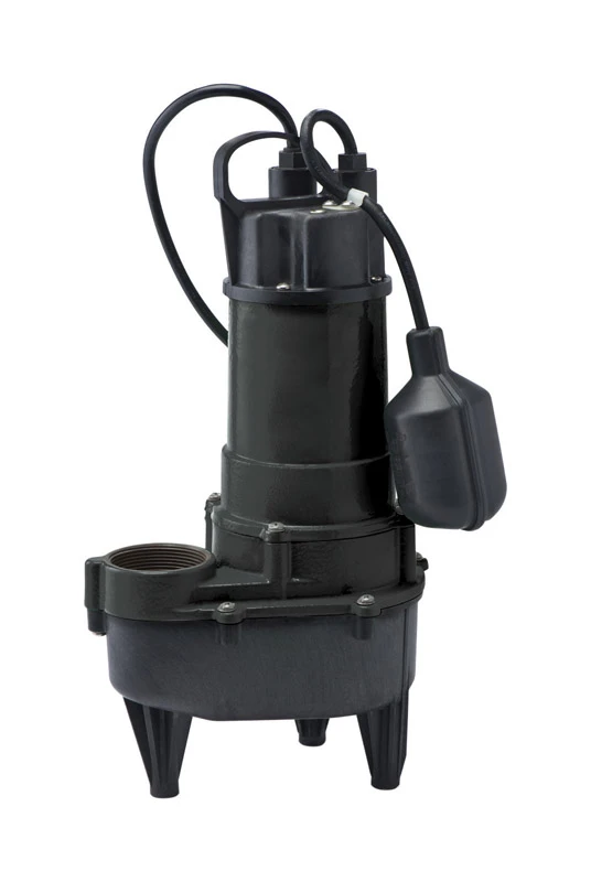 Cast Iron Sewage Pump, 5700 Gallons Per Hour, 0.5 Horsepower