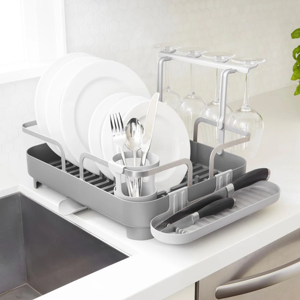 Holster Charcoal Dish Rack - Multi-functional Molded Plastic Drying Rack