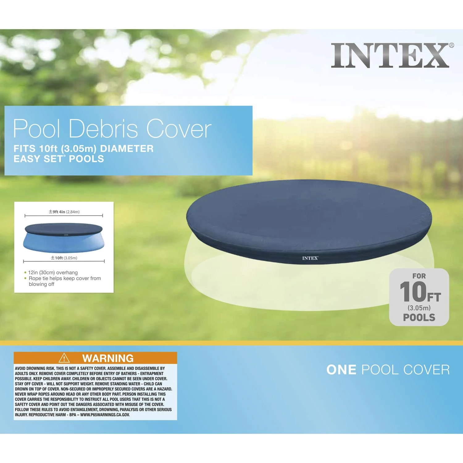 10 Ft. Round Easy Set Pool Cover 12 In. H Model 28021e