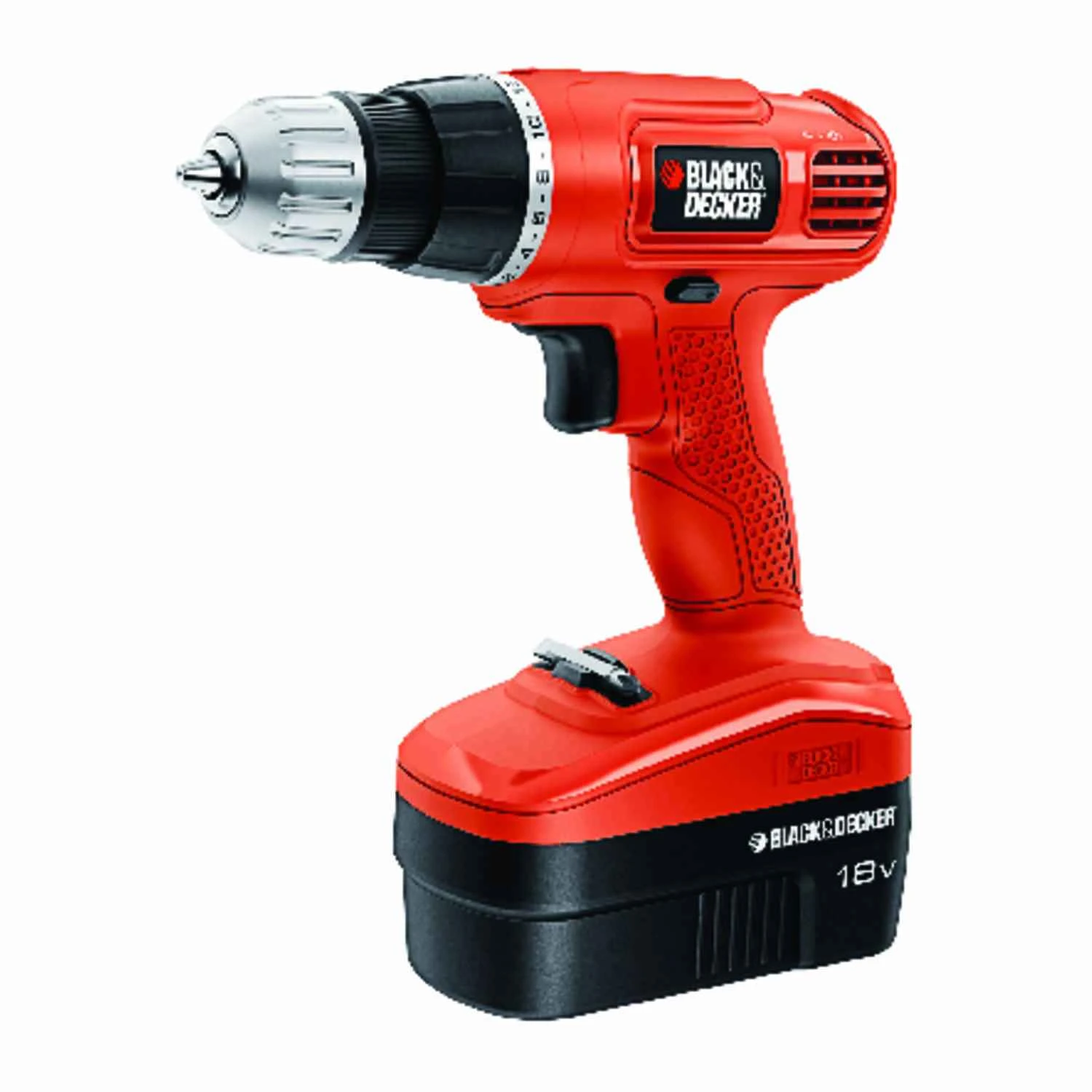 Black And Decker 18 Volt Brushed Cordless Drill Driver Kit With Keyless Chuck And Accessories