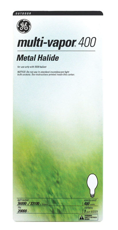 Multi-Vapor Metal Halide Lamp, Clear, 400 Watt