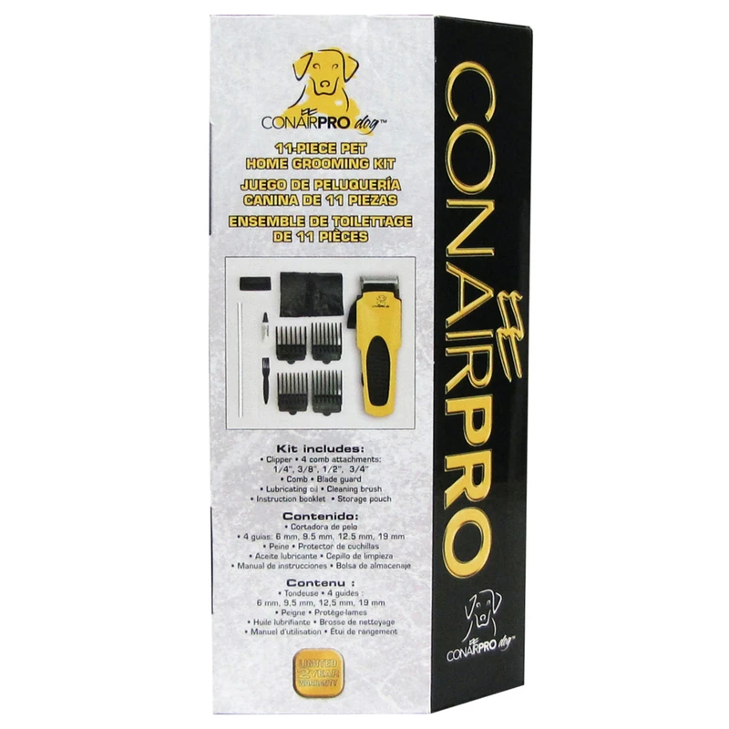 ConairPRO For Dog Black/Yellow Grooming Kit 1 1 pk