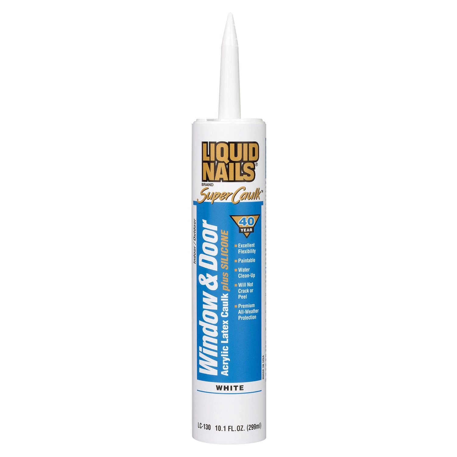 Clear Siliconized Acrylic Caulk 10.1 Oz For Windows And Doors