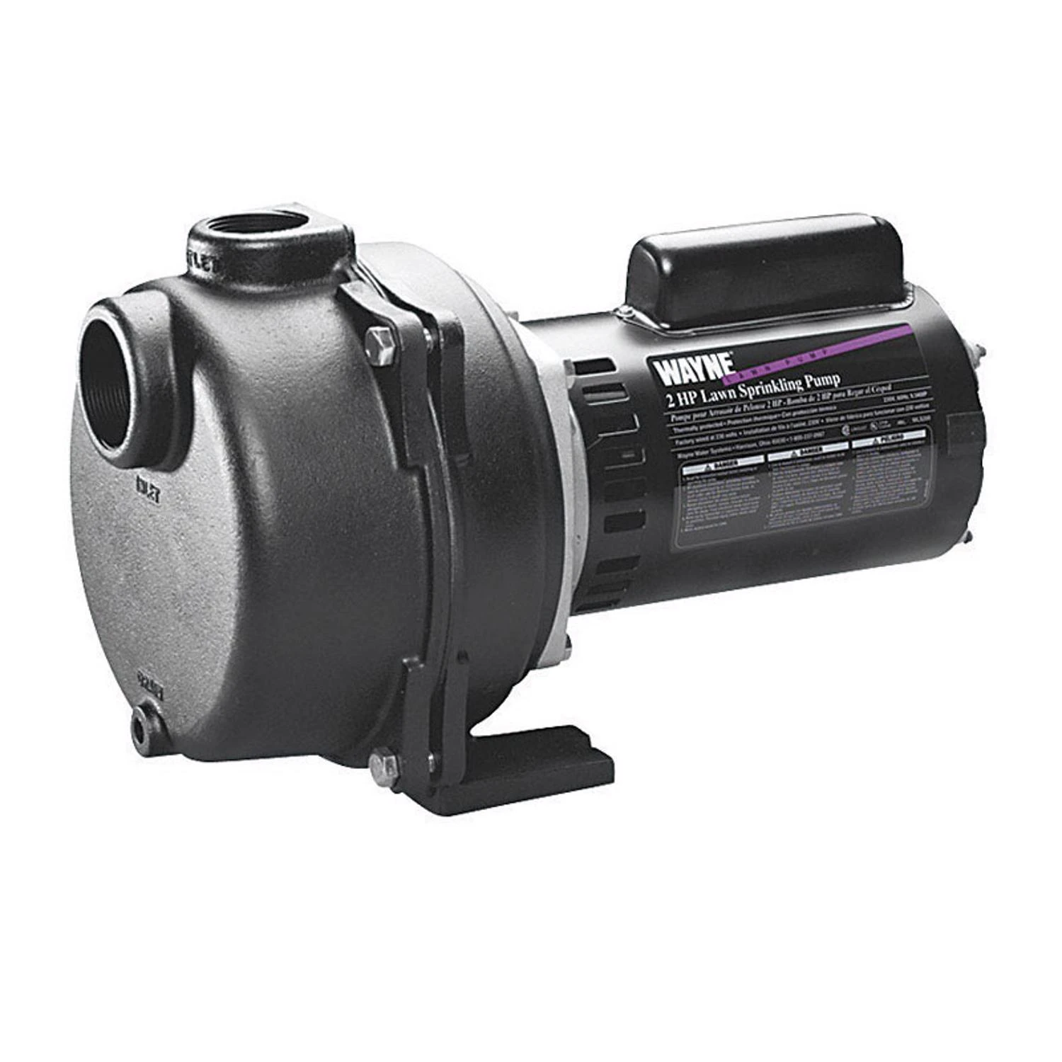 Wls200 2 Hp Cast Iron High Volume Lawn Sprinkler Pump 4200 Gph