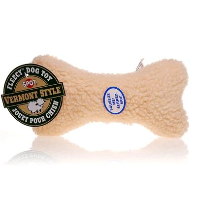 Vermont Fleece Bone Dog Toy 18 Inch With Squeaker