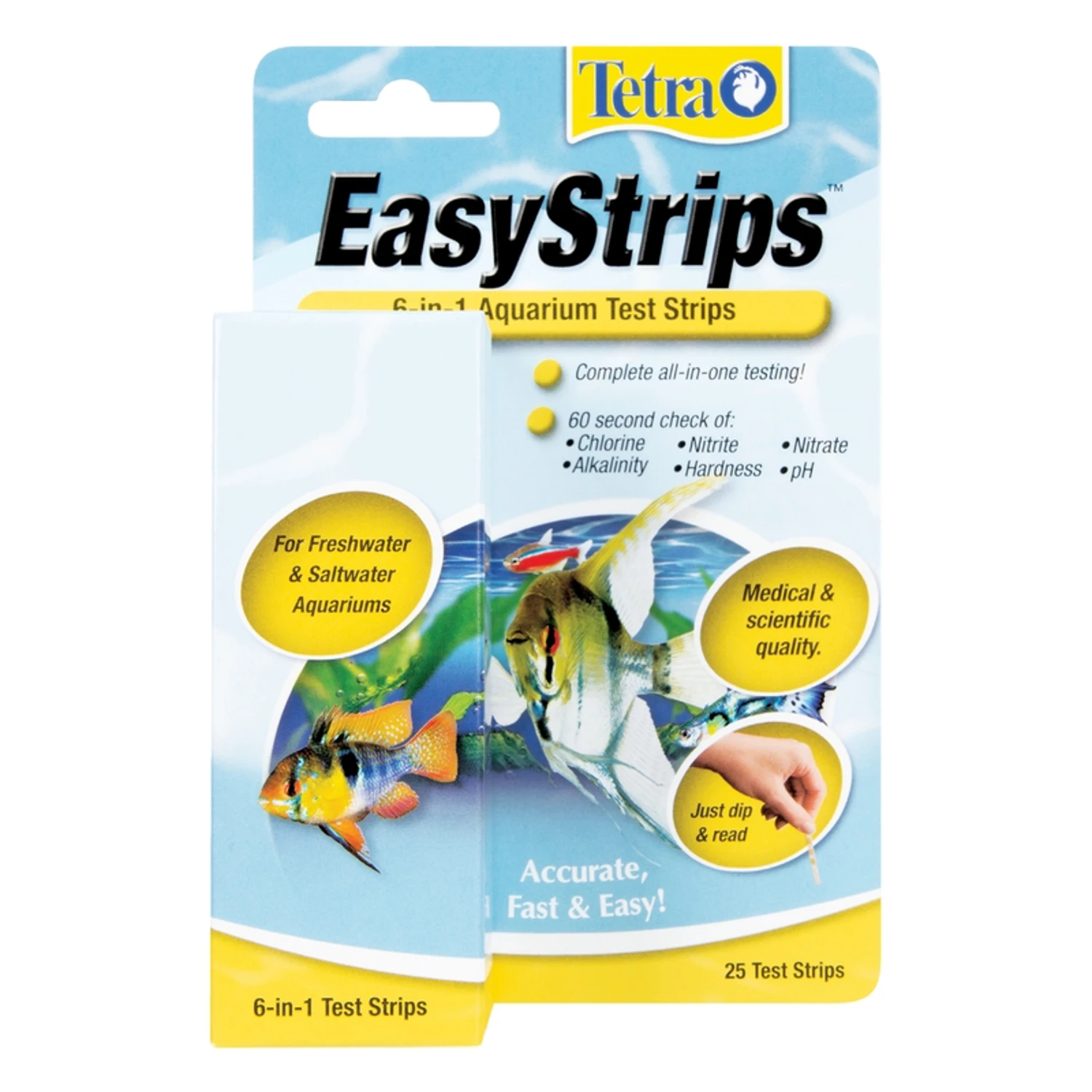 Tetra Pond 6-In-1 EasyStrips Test Strips 25-Count