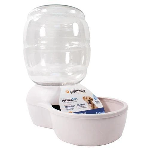 Replendish Waterer With Microban, 4 Gallon Capacity, Pearl White