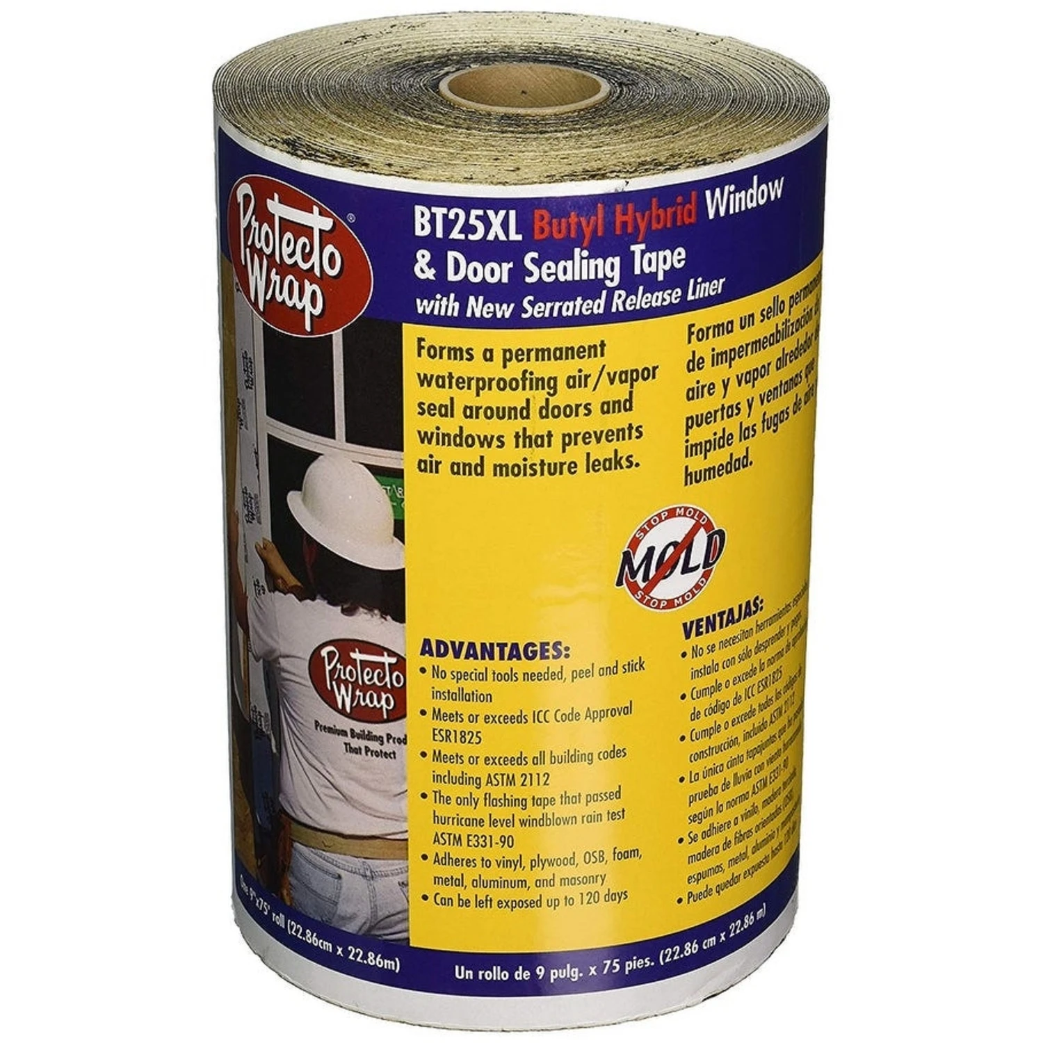 Bt25xl 9 In. X 75 Ft. Window And Door Flashing Tape, Self-adhesive