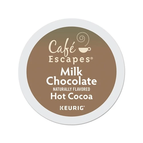 Cafe Escapes Milk Chocolate Hot Cocoa Keurig K-Cup Pods, 24/Box