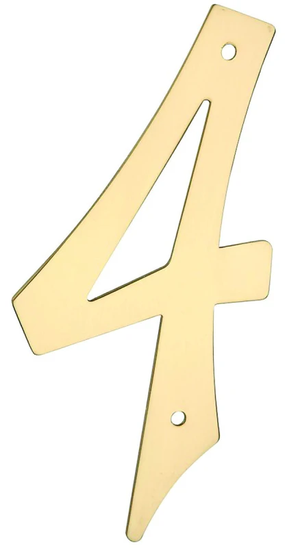 National Hardware 4 in. Gold Brass Number 4 Mounting Screws 1 pk