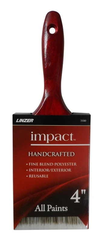 3180-4 4-inch Polyester Varnish Wall Brush With Walnut Handle