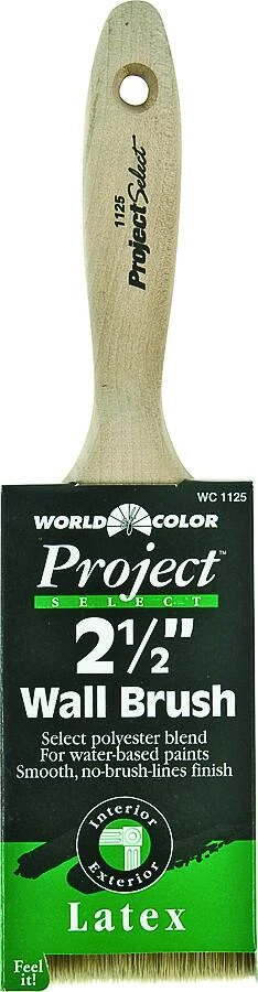 1125-2.5 Inch Polyester Varnish Paint Brush With Chiseled Trim Handle