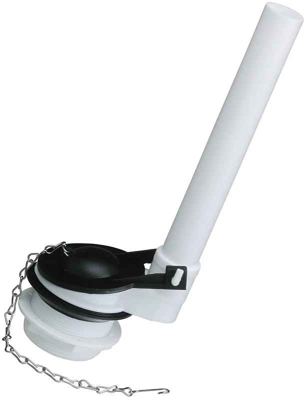 Pp835-8 Universal Toilet Flush Valve With Flapper And Chain - White Plastic
