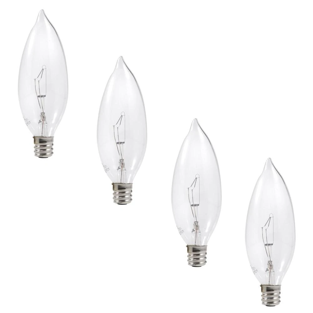 SYLVANIA 13705 Double Life Incandescent Lamp, 60 W, B10 Lamp, Candelabra