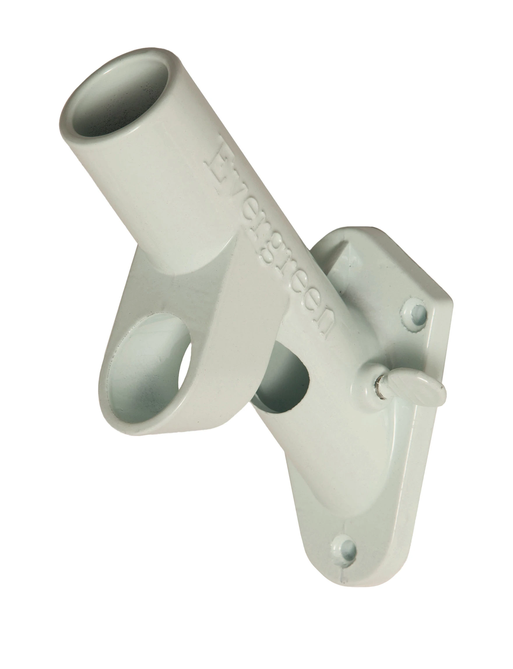 2-position 1 In. White Aluminum Flagpole Bracket For Garden And House Flags