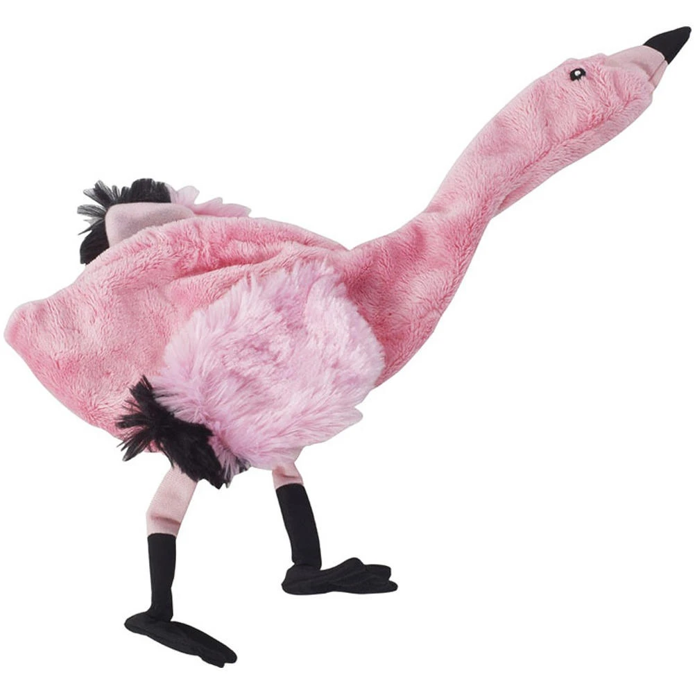 Mini Skinneeez Plush Dog Toy Pink Flamingo 13 Inch