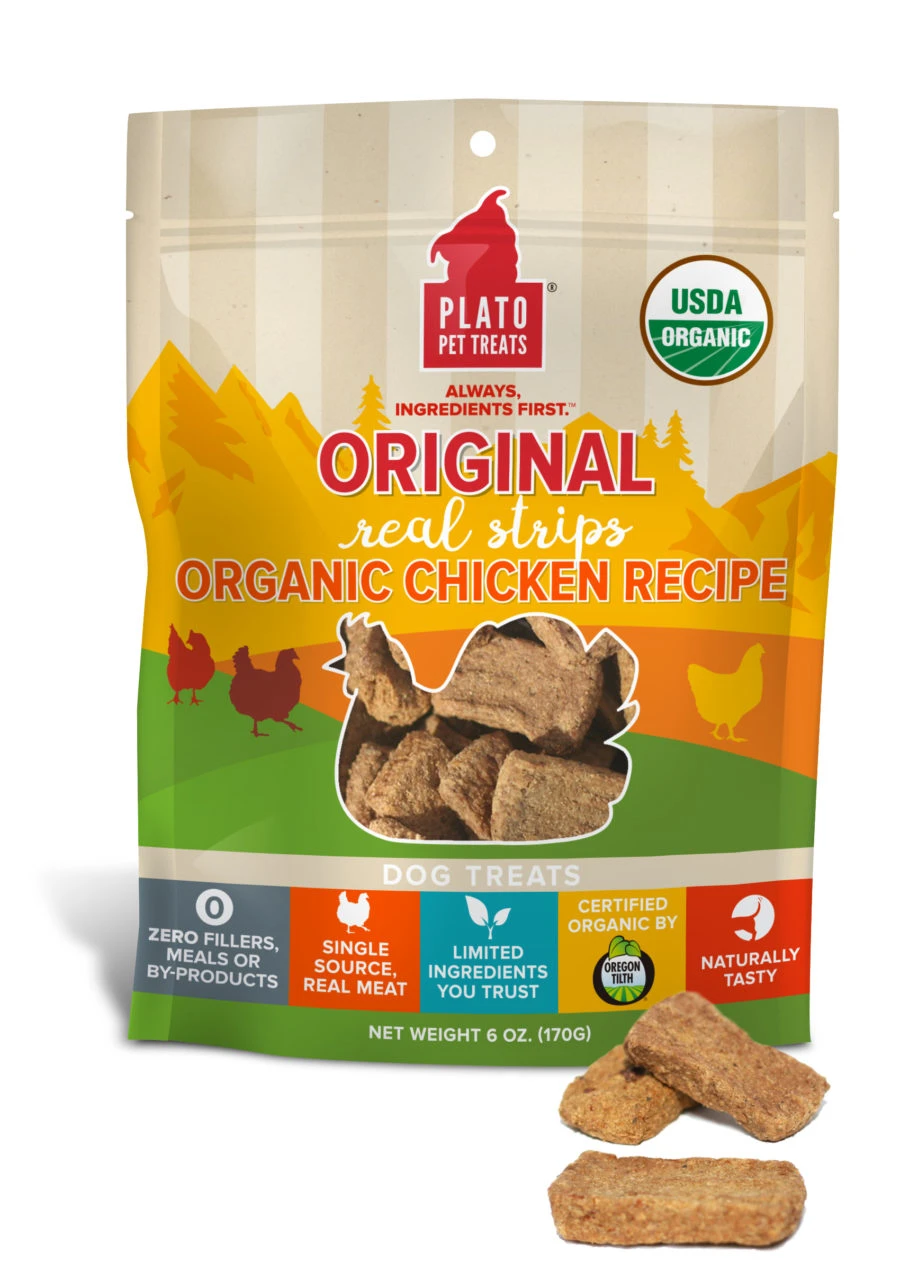 Organic Chicken Strips Dog Treats, 6 Ounce - Usda Certified Organic