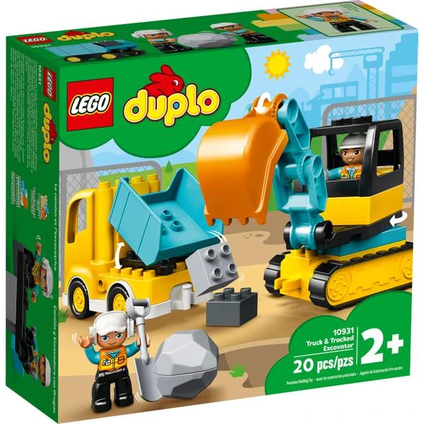 Duplo Construction Truck & Tracked Excavator 10931 Building Toy (20 Pieces)