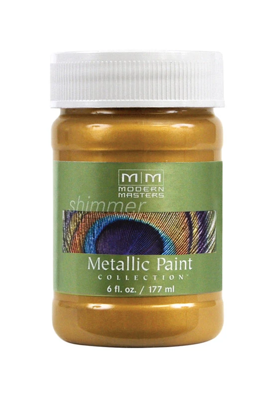 Shimmer Satin Pharaoh's Gold Water-based Metallic Paint 6 Oz