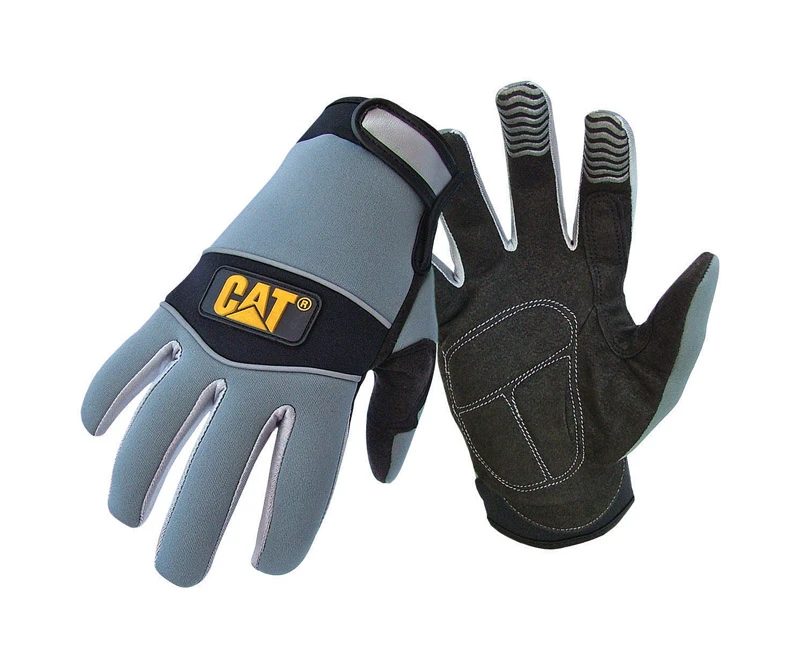 Men's Neoprene Padded Mechanics Glove Black/gray Xl - Durable Utility Wear