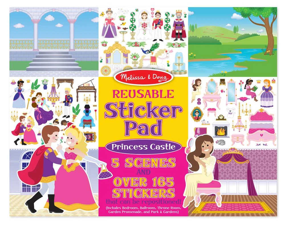 Reusable Sticker Pad - Princess Castle With 200+ Stickers And 5 Scenes