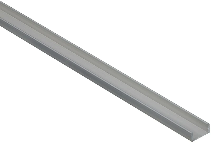4208bc U-channel, 72 In L, 1/16 In Thick, Aluminum, Mill Finish