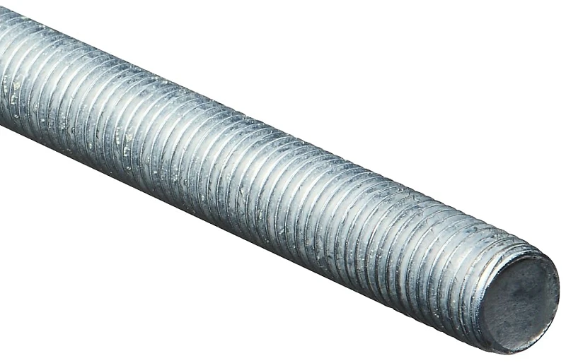 N179-564 7/8-9 Threaded Rod, 36 In Length, Zinc Plated Steel