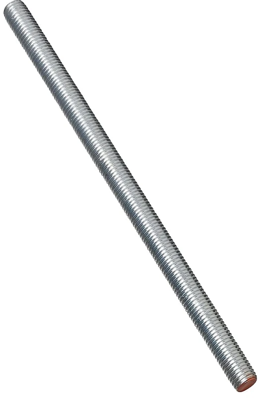 Threaded Rod, Zinc, 11 TPI, 5/8 x 24 In.