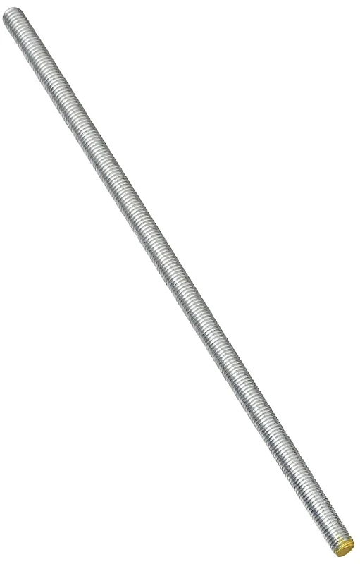 Threaded Rod Zinc Plated 16 Threads Per Inch 3/8 Inch Diameter by 12 Inch Length