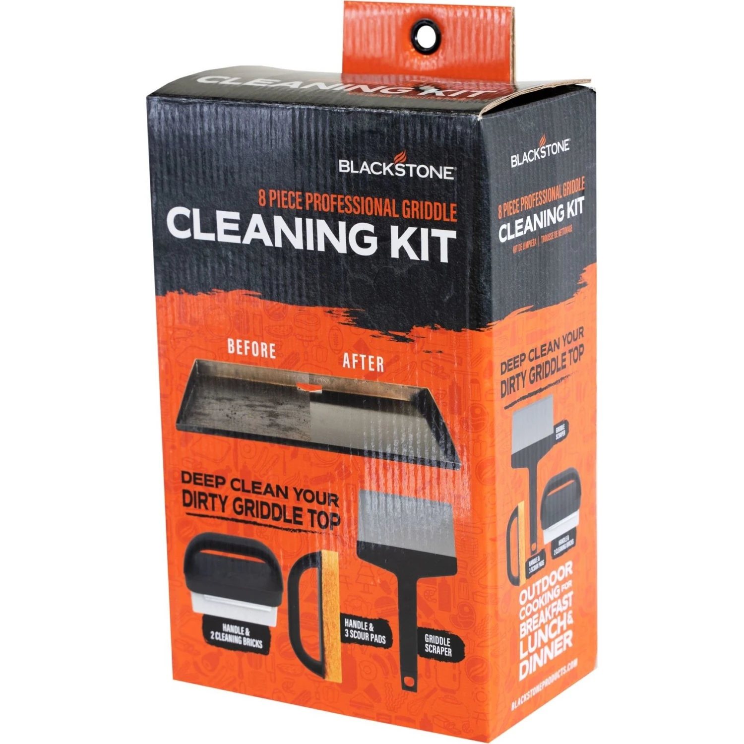 Blackstone 8-piece Griddle Cleaning Kit 5060 With Scraper, Pads, And Cleaning Bricks
