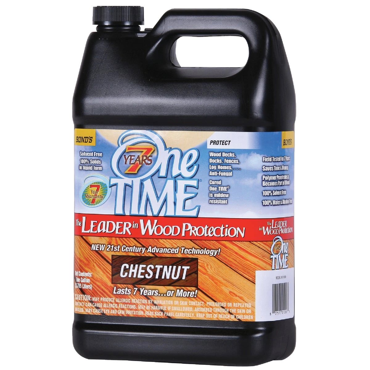 Wood Preservative Stain and Sealer, Chestnut Honey Finish, 1 Gallon
