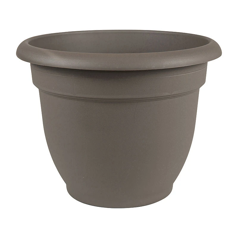 Ariana Self-watering Planter, Plastic, Bell Shape, Peppercorn, 8-inch Model Ap0860