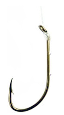 Bronze Snelled Fish Hooks Size 4, 6 Pieces Pack