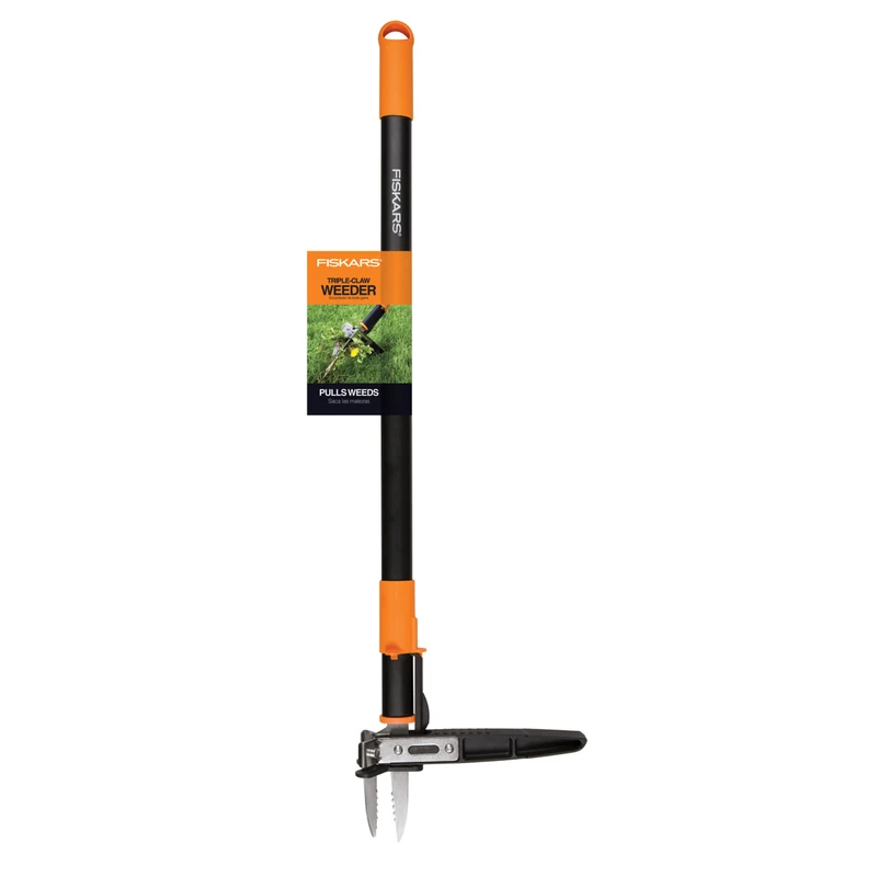 Fiskars 78806935 Triple Claw Stand-up Weeder - 39 Inch Steel Handle