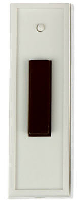 Battery-Operated White Door Chime Button