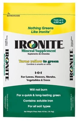 Ironite All Season Lawn Fertilizer 40 Lb Granules 1-0-1 Mineral Supplement
