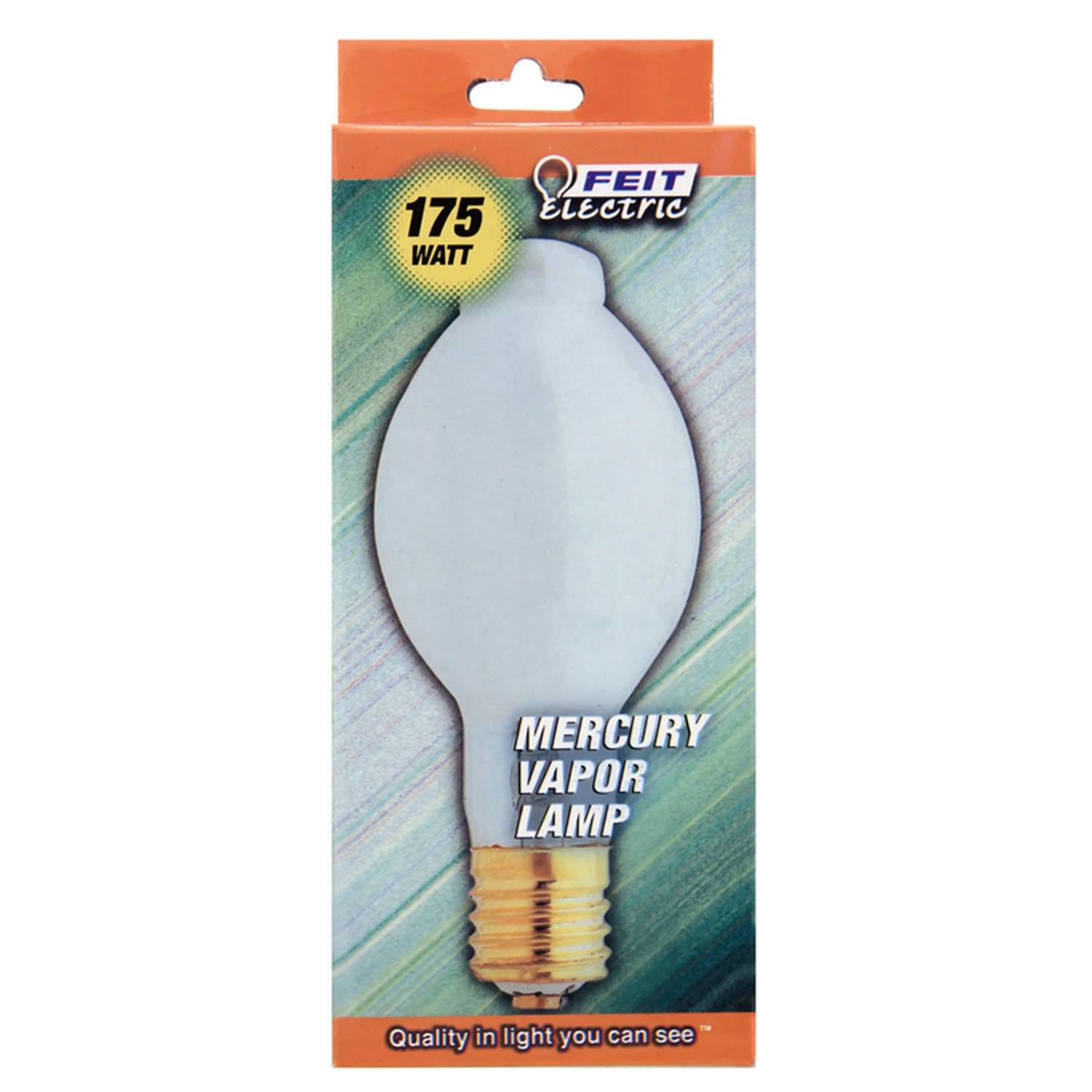 H39kc-175/dx 175w Mercury Vapor Bulb, E39 Base, 7350 Lumens, 24000 Hrs Life
