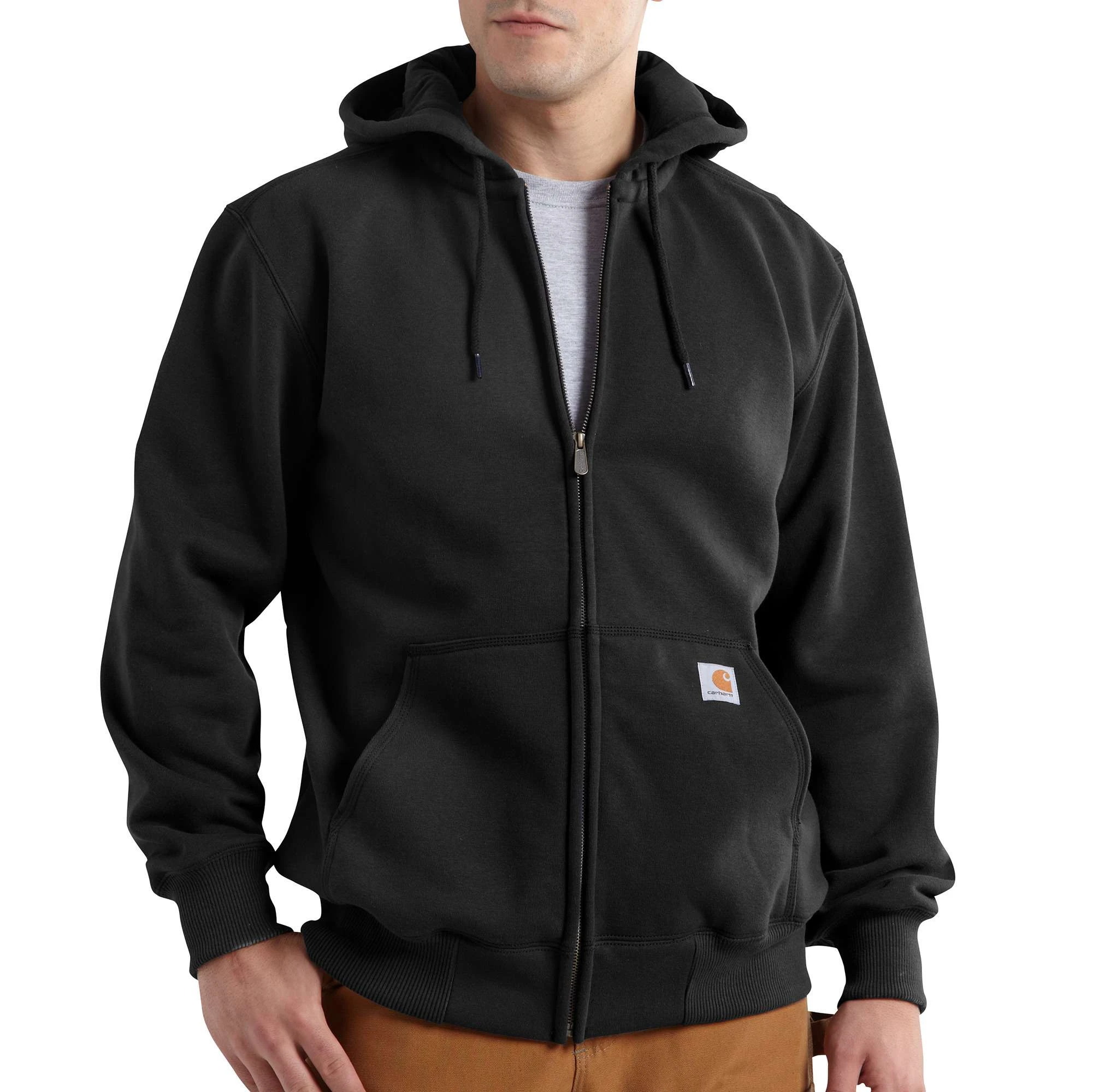 Men's Rain Defender Paxton Heavyweight Full-zip Hoodie, Black, Xl