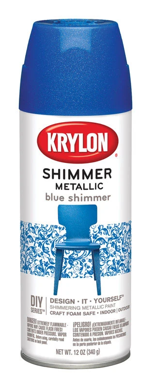 Blue Shimmer Metallic Spray Paint 12 Ounce - Indoor/outdoor Use