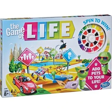 The Game Of Life Family Board Game For 2-4 Players Ages 8 And Up