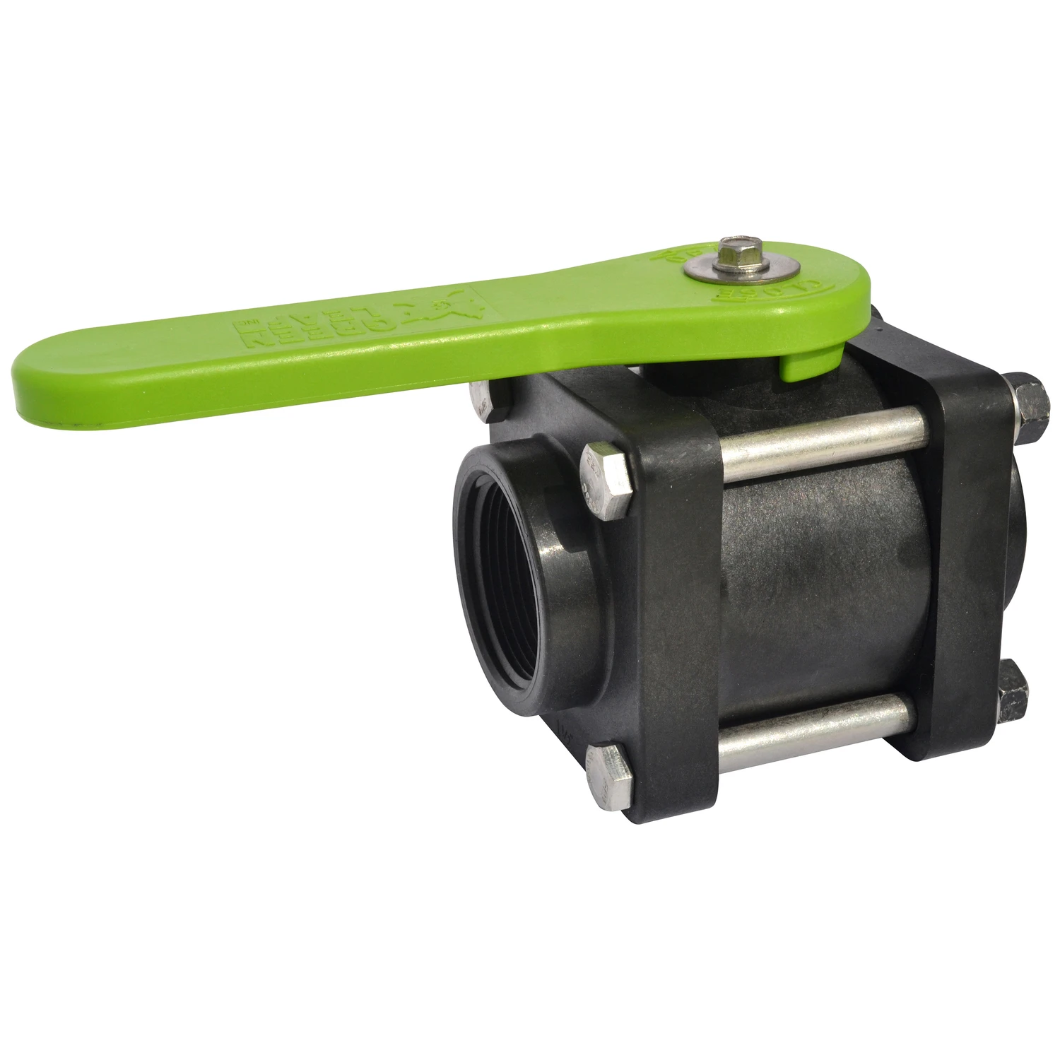 V150fp Polypropylene Full Port Ball Valve, 1-1/2 In, Female Npt, 150 Psi