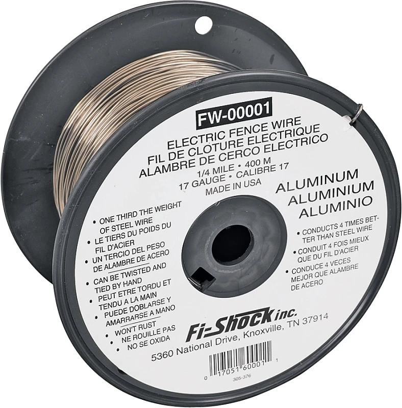 Fi-shock Fw-00001t 17 Gauge Aluminum Electric Fence Wire, 1320 Feet