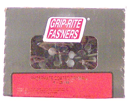 1-5/8 In. Phosphate Coated Drywall Nails, Cupped Head, Smooth Shank, 270 Count
