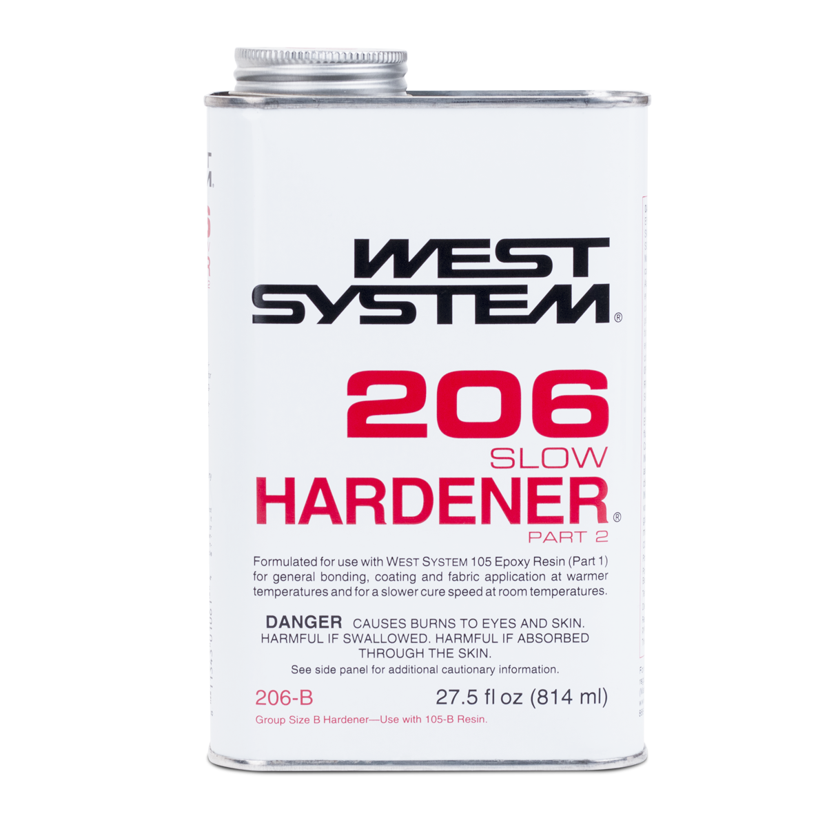206 Extra Strength Epoxy Slow Hardener Curing Agent 27.5 Oz