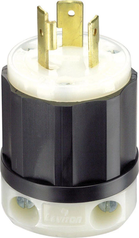Leviton 20A 125V 3-Wire 2-Pole Industrial Grade L5-20P Locking Cord Plug