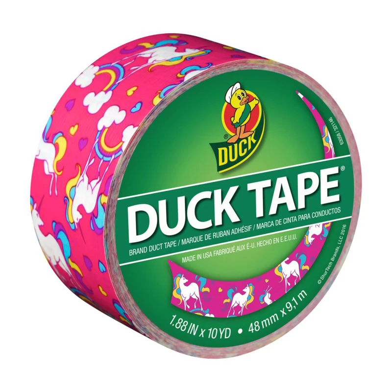 1.88 In. W X 10 Yd L Multicolored Unicorn Duct Tape